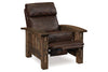 Image of Stockton Roughsawn Mission Style Leather Reclining Chair