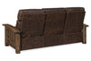 Image of Stockton "Wall Hugger" Roughsawn Mission Style Leather Reclining Sofa