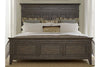 Image of Sutton Queen Or King Saddle Brown Wood Panel Bed "Create Your Own Bedroom" Collection (Copy)