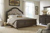 Image of Sutton Queen Or King Saddle Brown Tufted Panel Bed "Create Your Own Bedroom" Collection