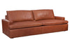 Image of Ted Saddle 97 Inch "Quick Ship" Modern Top Grain Leather Lounge Sofa