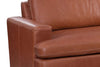 Image of Ted Saddle 97 Inch "Quick Ship" Modern Top Grain Leather Lounge Sofa