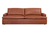 Image of Ted Saddle 97 Inch "Quick Ship" Modern Top Grain Leather Lounge Sofa