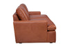 Image of Ted Saddle 97 Inch "Quick Ship" Modern Top Grain Leather Lounge Sofa