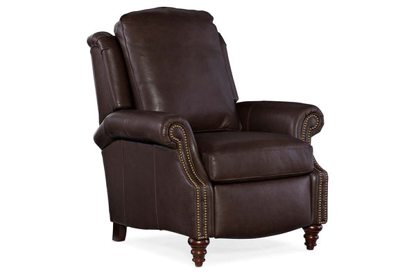 Thatcher Leather Flared Arm Traditional Reclining Chair