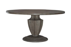 Valencia 5-Piece Havana Brown Round Pedestal Dining Table Set