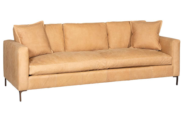 Wade Contemporary Track Arm Leather Sofa Collection