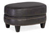 Image of Warren "Quick Ship" Traditional Top Grain Leather Pillow Top Footstool