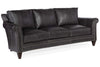 Image of Warren 91 Inch "Quick Ship" Traditional Top Grain Leather Pillow Back Sofa