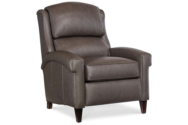 Weaver Tall Leather Bustle Pillow Back Recliner