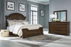 Image of Wexford Queen Or King Satin Cherry Poster Panel Bed "Create Your Own Bedroom" Collection