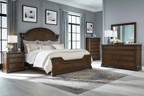 Wexford Queen Or King Satin Cherry Poster Panel Bed "Create Your Own Bedroom" Collection