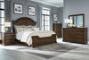 Image of Wexford Queen Or King Satin Cherry Poster Panel Bed "Create Your Own Bedroom" Collection