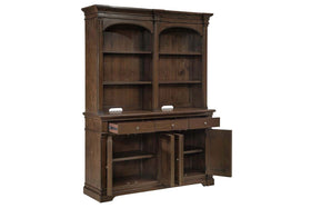 Wexford Satin Cherry Storage Dining Buffet With Hutch