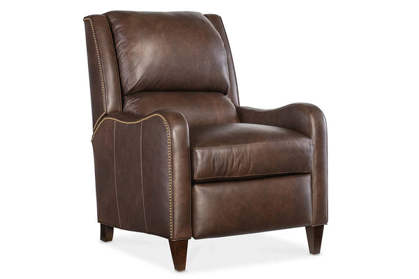 Whitmore Leather Bustle Pillow Back Recliner Chair