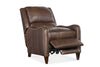 Image of Whitmore Leather Bustle Pillow Back Recliner Chair