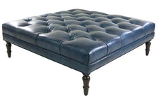 Winton "Ready To Ship" Tufted Large Leather Ottoman Coffee Table
