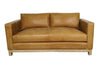 Image of Woodbury 70 Inch "Quick Ship" Modern Top Grain Leather Apartment Sofa - In Stock