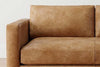 Image of Woodbury 96 Inch "Quick Ship" Modern Top Grain Leather Apartment Sofa - In Stock