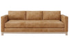 Image of Woodbury 96 Inch "Quick Ship" Modern Top Grain Leather Apartment Sofa - In Stock