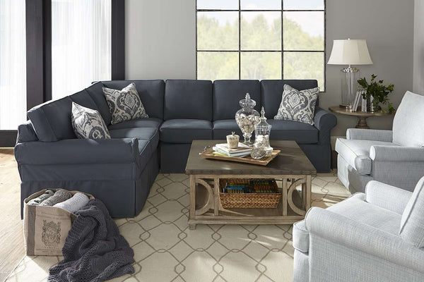 Slipcovered sectional on sale