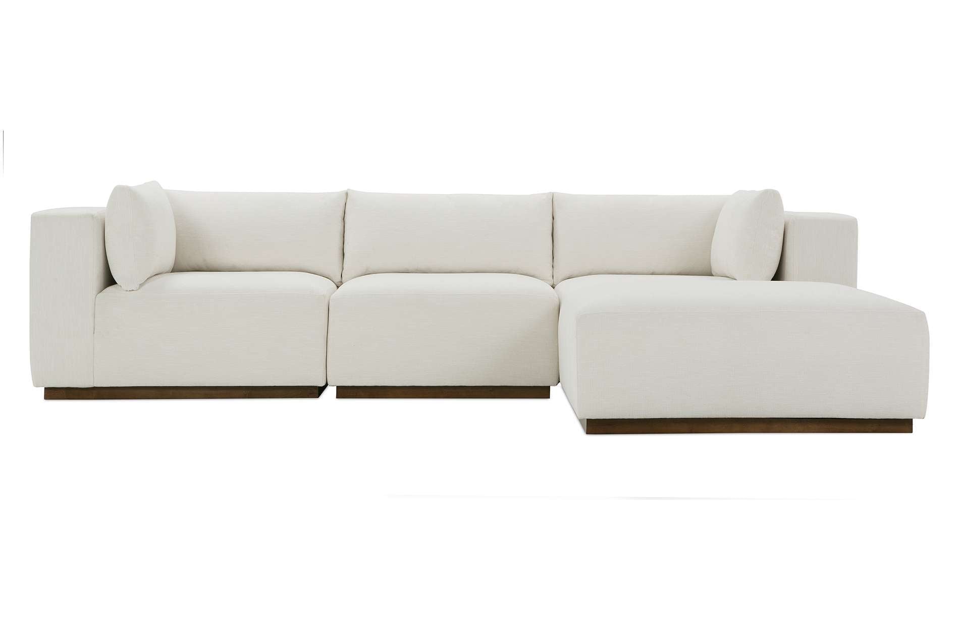 Massive sectional featuring an extra deep seat with crowned