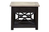 Image of Ardley Transitional Single Drawer End Table With Charcoal Base And Two Tone Ash Top