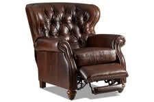 Hanover Big Man Large Oversized Pillow Back Leather Recliner