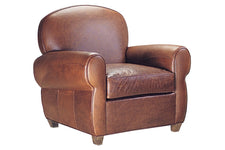 Edison "Ready To Ship" Leather Club Chair (Photo For Style Only)