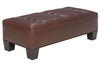 Image of Logan 50 Inch Long Apartment Size Leather Coffee Table Bench